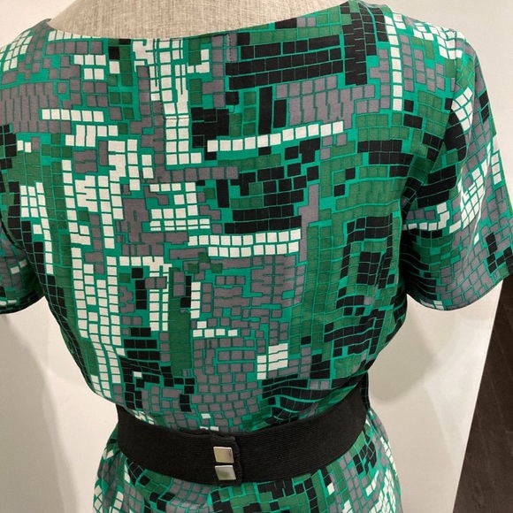 Green and Black, Short Sleeve, Midi Dress Small - Picture 5 of 5